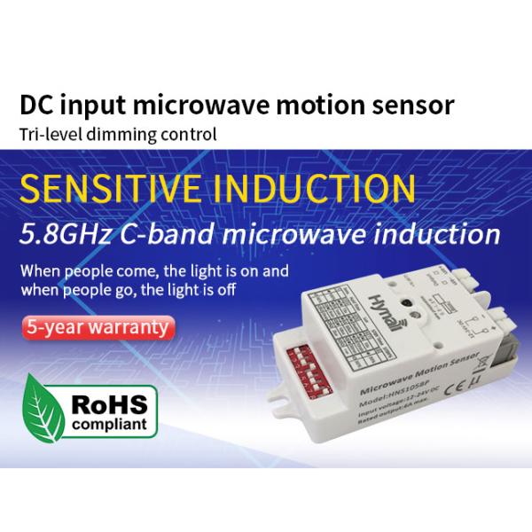 5.8GHz Microwave Motion Sensor Switch Tri Level Dimming Solar System For Light