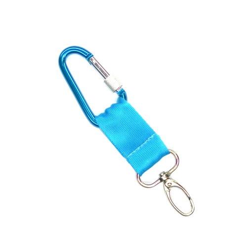 Quality Nylon Blue Personalized Metal Carabiner Clips For Climbing / Outing Exploring for sale