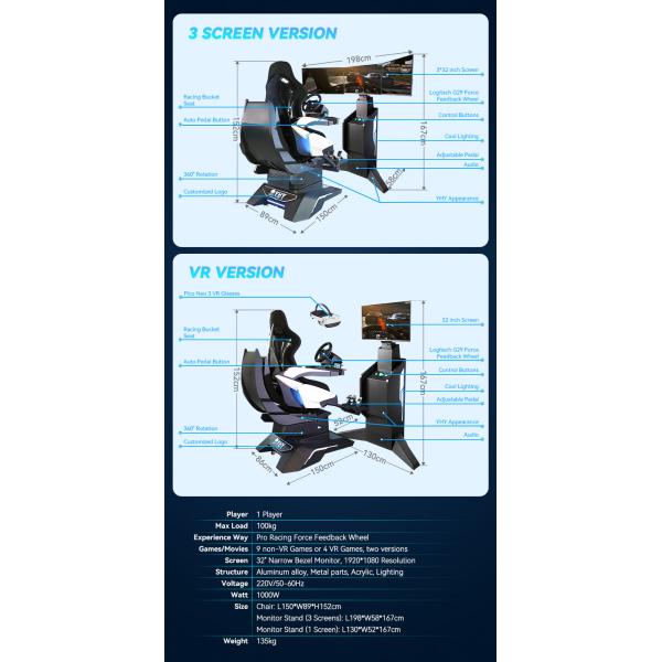 Driving Simulator Vr Game Enjoy Multiplayer 9D VR Arcade Free Roaming Business Shooting