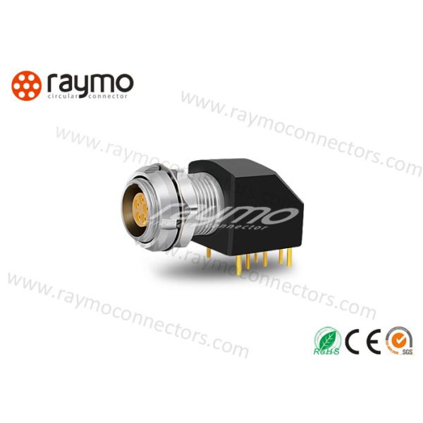 Straight Solder Printed Circuit Connectors , Right Angle Pcb Connector RM-EXG 8 PIN