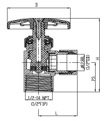 Chrome Plating Brass Angle Valve 1/ 2 Inch 150 PSI 100g 200°F Temperature