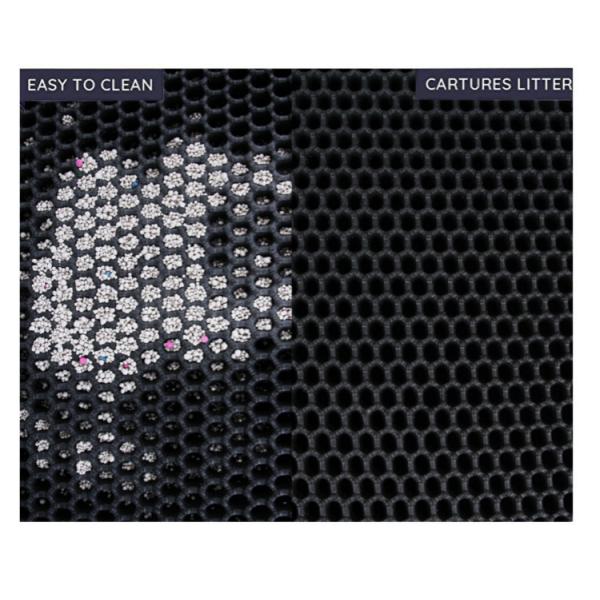 75cm Black Hole Litter Mat EVA Double Layer Cat Litter Pad