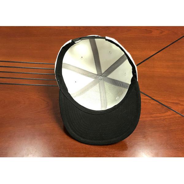 Unisex Wool Acrylic Snapback Flat Brim Cap Adjustable Plastic Back Closure