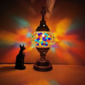 China Turkish mosaic table Lamp vintage art deco Handcrafted retro table lamp(WH-VTB-06) wholesale