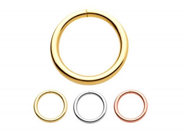 Quality 14k Gold Piercing Ring 1/4inches 5/16inches 3/18inches For Nose Lip Ear for sale