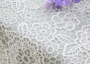 China Wedding Dresses Water Soluble Lace Fabric With Chemical Polyester Floral Lace wholesale