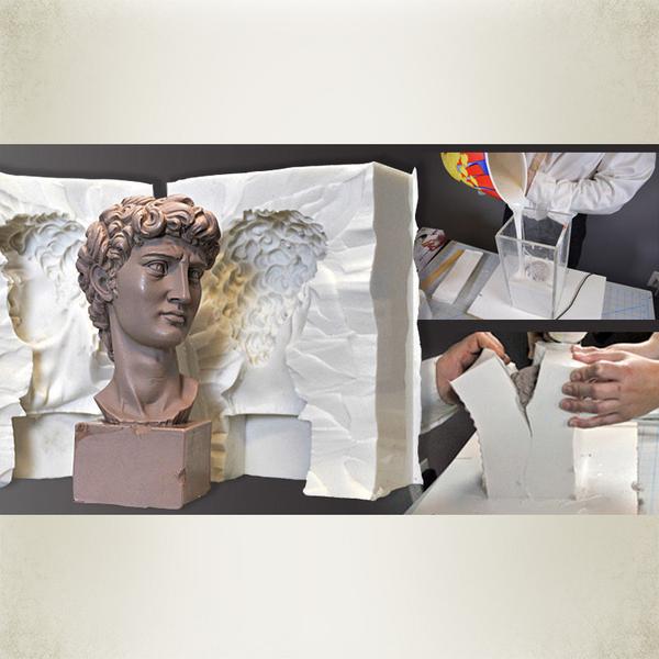 RTV Condensation Cure Pourable & Brushable Tin Cure Silicone Rubber for Sculptures