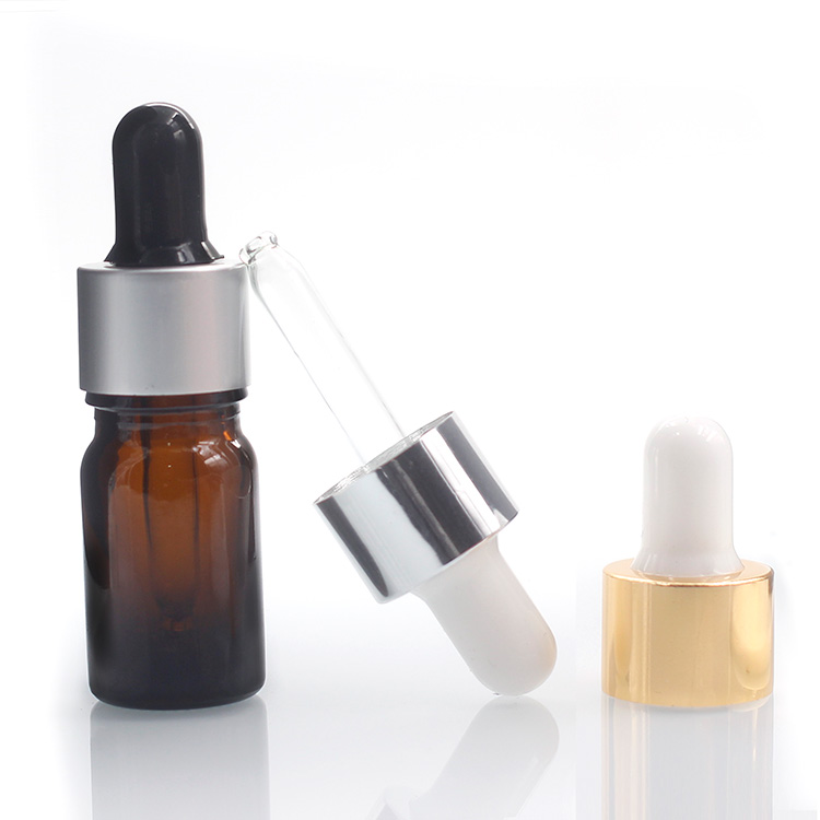 Amber Color Glass Bottles With Dropper Custom Color 5ml Essential Oil Bottles