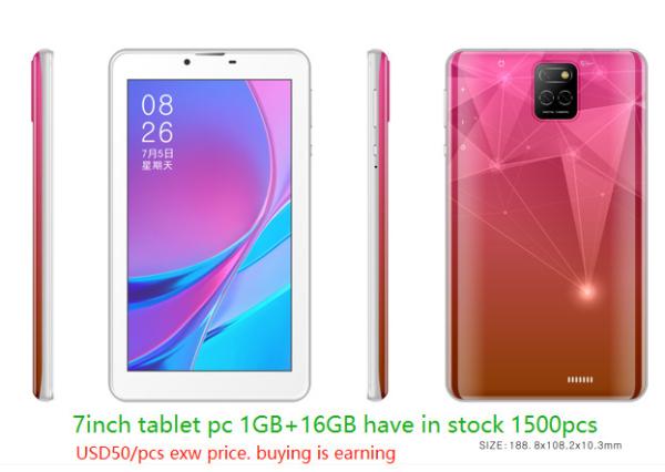 Quality 1024*600 DDR 1GB SSD 16GB Kids Tablet PC Android 5.0 CPU CortexTM A7 for sale
