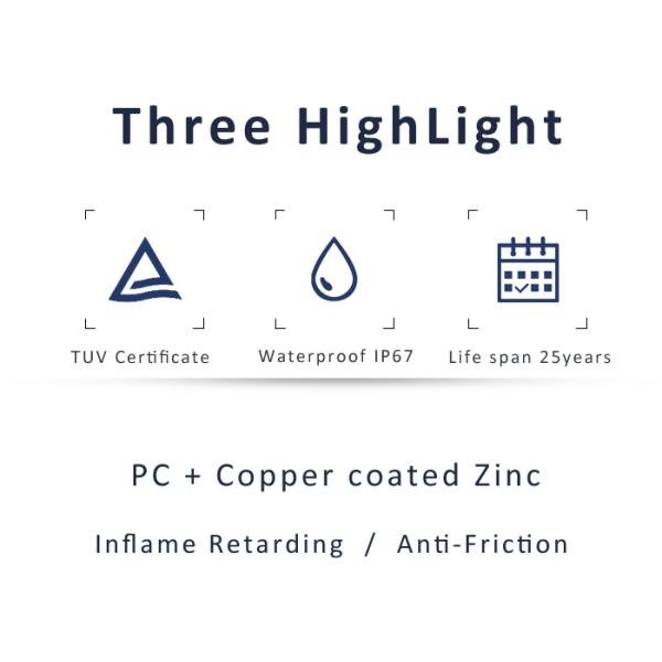Sunlight Resistant PV Connectors PC Material High Voltage Carrying Capacity