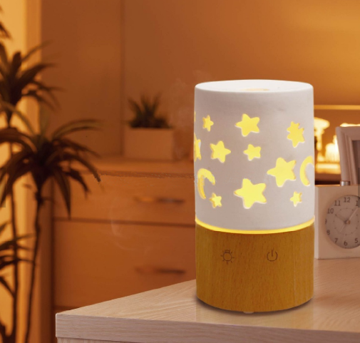 Ceramic Essential Oil Air Scent Diffuser Portable 90ml Capacity 12W Power