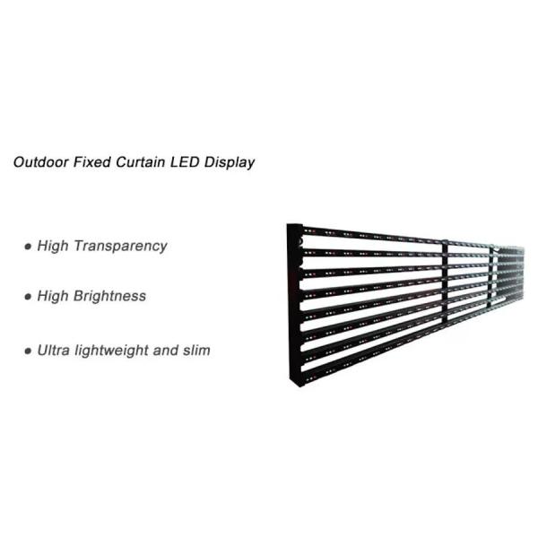 DIP346 15.625mm Mesh Curtain Led Display Transparent Led Wall For Building Facade