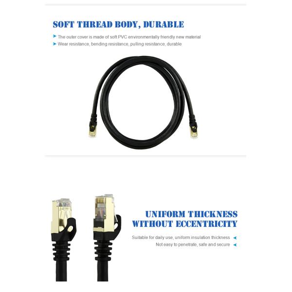 1m Network Ethernet Cat6a Patch Lan Cable For Router