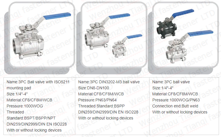 Normal Temperature SS316/304 2 Pcs Stainless Steel Ball Valve for Hydraulic Media 1000psi BSP NPT Threaded