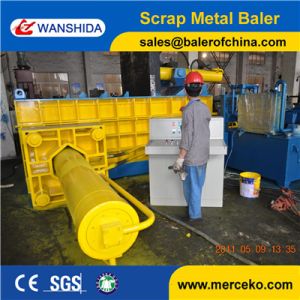 China Hand Valve Control or PLC control Scrap Metal Baler/Metal Baling Press used to concentrate iron and brass wholesale