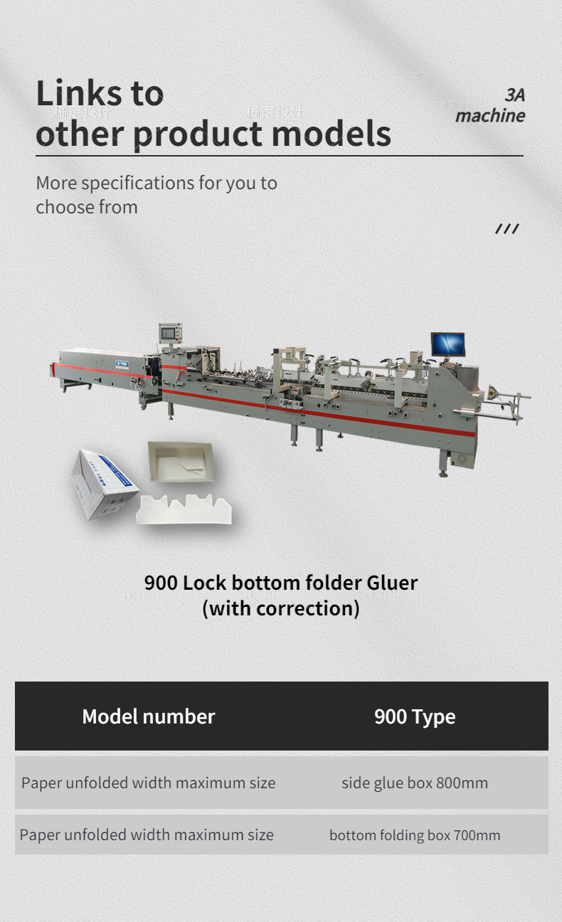 Video Feedback Semi Auto Folder Gluer Machine for Timely Delivery and Side Glue Folding