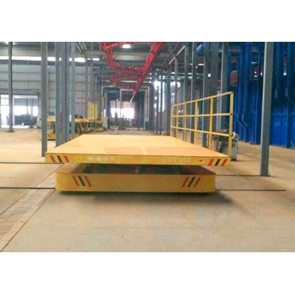 Steel Cast Wheel Material Transfer Trolley , Self - Propelled Motorized Material Handling Carts Railway Transfer Cart