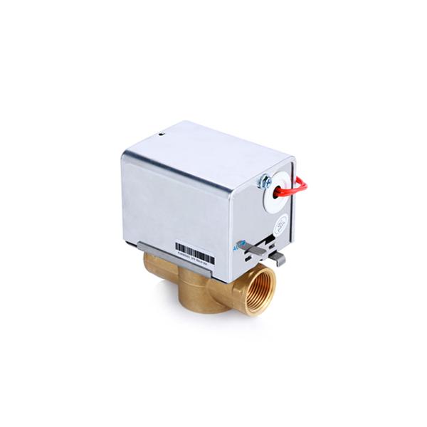 Fan Coil Spring Return Actuator Motorized Valve / 1.6 MPa Brass Ball Control Valve