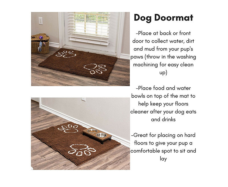Customized Size Non-Slip Or TPR Dog Pet Chenille Dog Mat Travel Breathable