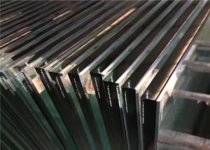 Safety Clear Tempered Glass , Flat / Curved Tempered Glass For Office Door