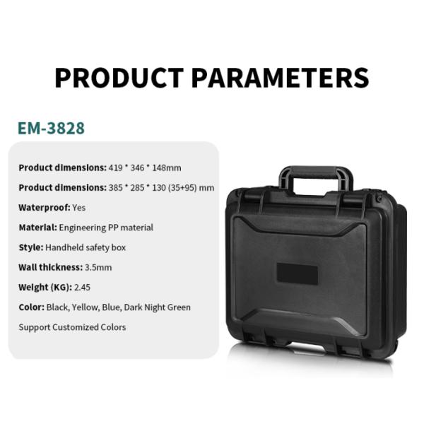 Custom Color IP67 Waterproof Tool Box with Inner Size 385*285*130mm for Durable Storage