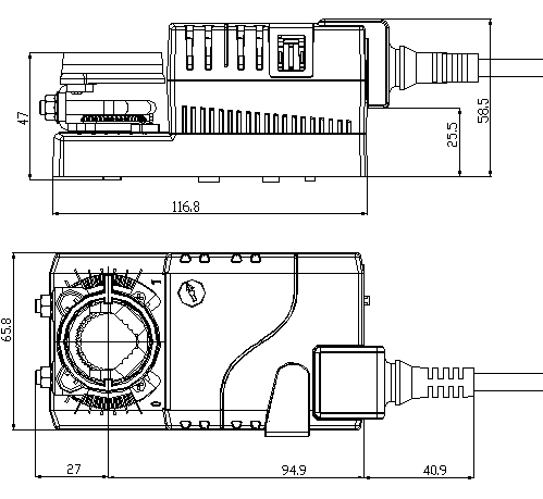 ON / OFF General Modulating Valve Actuator 50/60Hz Single Line Control Signal
