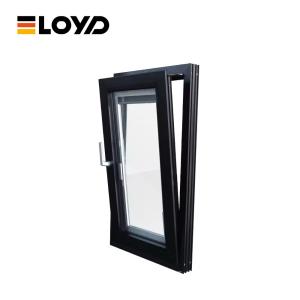 China Custom Made Black Aluminum Hurricane Windows Tilt Turn Powdercoated wholesale