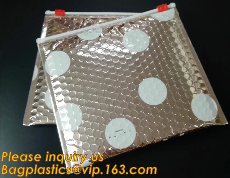 Cosmetic Slider Zip lockk Bubble Bags Bubble Slide Pouch,Zip lockk esd bubble bag bubble packaging wrap cosmetic pouch slide