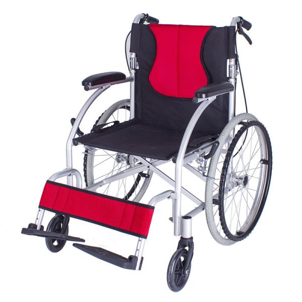 Quality Portable Folding Wheelchair with Aluminium Alloy and Customization Option for sale