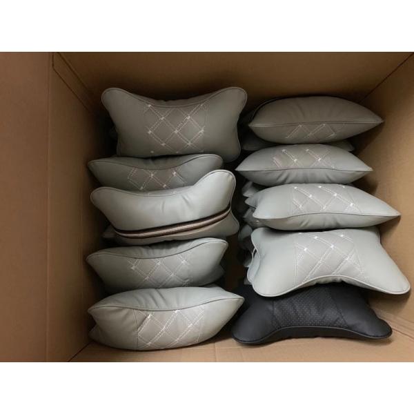 PU Leather Boned Shape Memory Foam Travel Pillow Soft Stuffing For Neck Rest