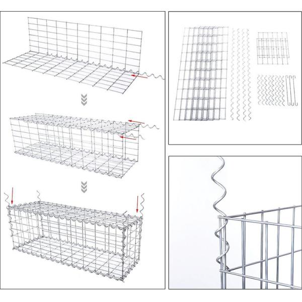 Customized Aperture Galvanized Welded Gabion Boxes for Stone Retaining Wall Solution