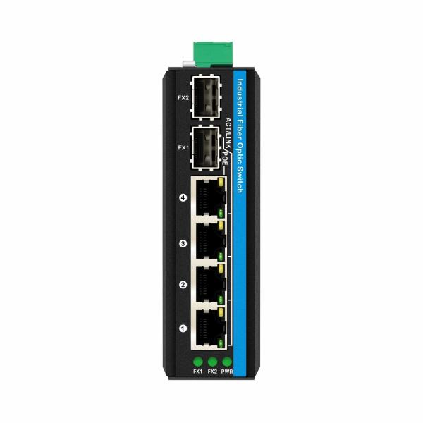 Quality 6 Port Gigiabit unmanaged Ethernet Switch  Din rail network switch  DC12V/24V Input for sale
