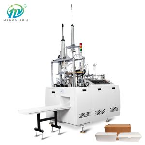 China 40-50 Pieces/Min Full Automatic Disposable Paper Box Making Machine Paper Food Container Machine wholesale