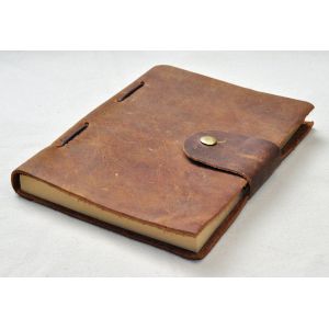 China Large Antique Travel Journal Notebook Wear Resistant With Snap Fastener wholesale