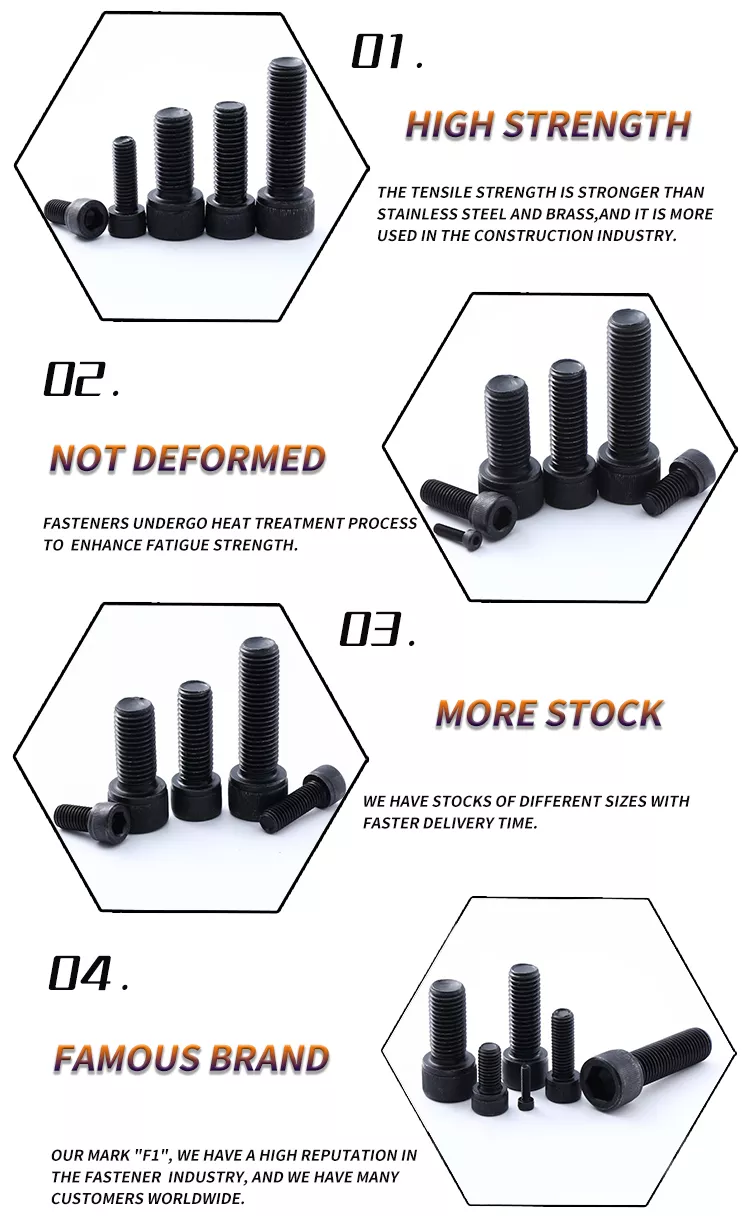 Stainless Steel Hexagon Socket Screw M4 M6 M8 M10 M12 Button Screw in JIS Standard for Industrial Needs and Performance