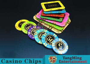 China Anti - Counterfeiting RFID Casino Chips / Crystal Poker Chips Round Shape wholesale