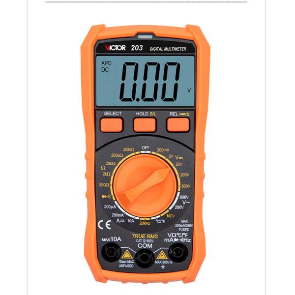 True RMS VICTOR Digital Multimeter Auto Range 1000V 20A AC DC