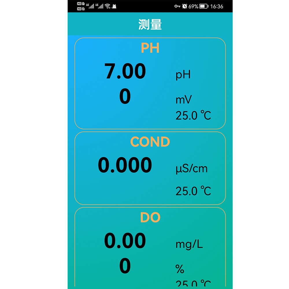 Multiparameter LCD Screen Precise pH mV Dissolved Oxygen Meter for Temperature Compensation
