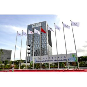 China Telescopic Collapsible Electrical Aluminium Flag Pole For Outside wholesale