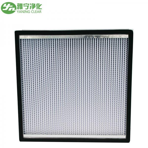 Quality Fiberglass Air Filter Media Deep Pleated HEPA Filter With SS Frame / Aluminum Separator for sale