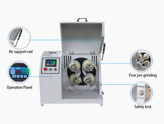 Kingda Light Type Full Automatic Horizontal Lab Planetary Ball Mill