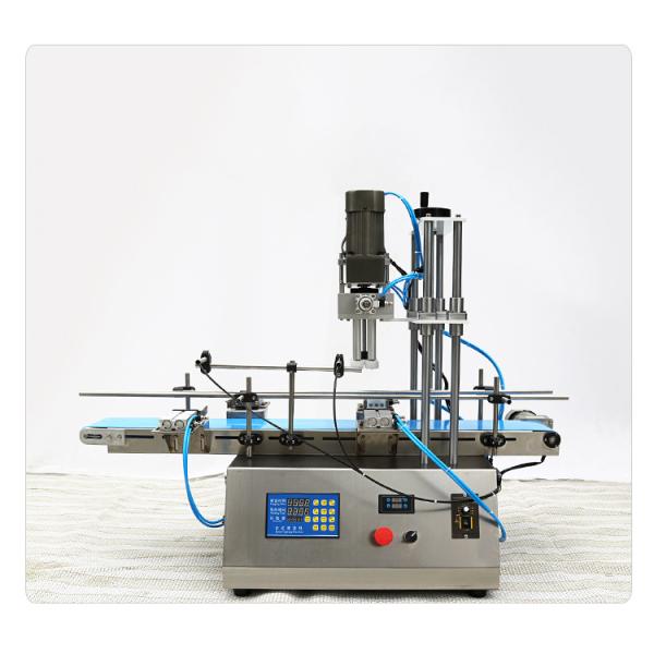 High Efficiency Semi Automatic Desktop Pneumatic Screw Machine Plastic Cap for Cosmetics Water Beverages Glass Spray Bottles