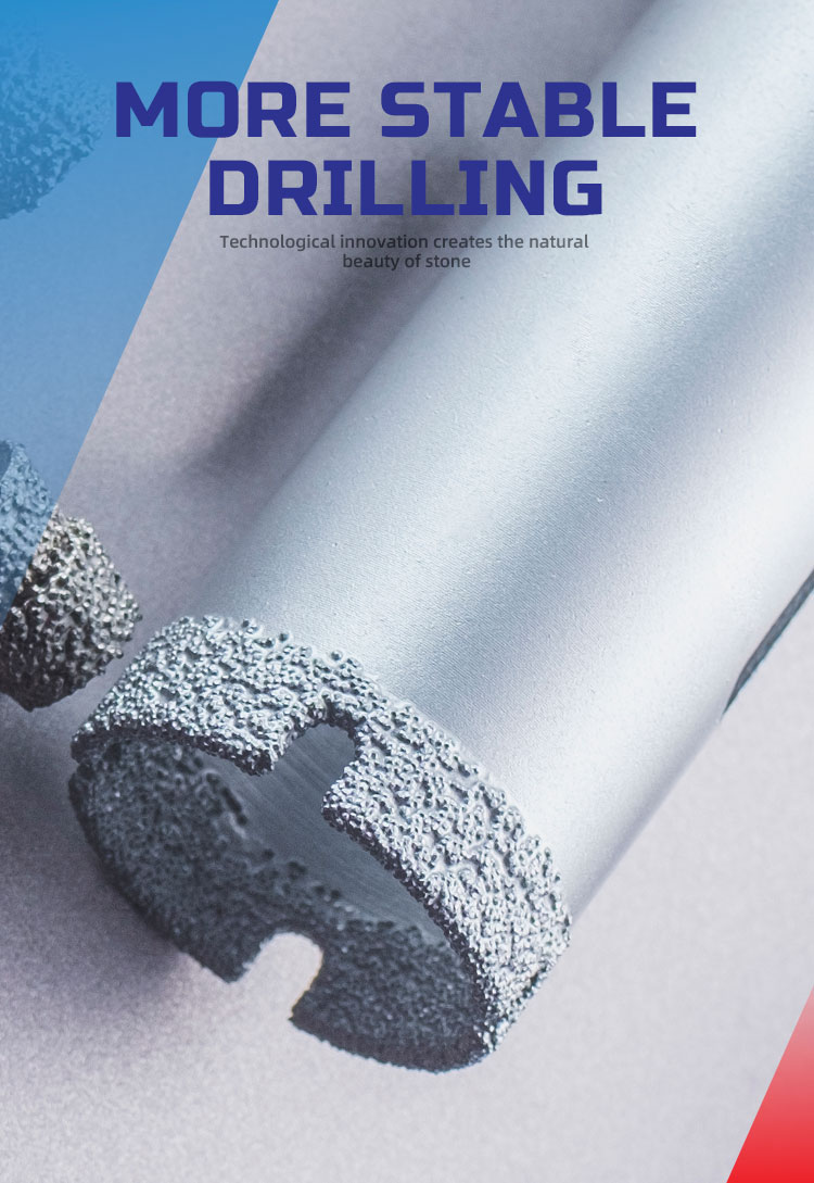 Plain Finish D60mm Vacuum Brazed Core Bit for Precise and Drilling in Tough Materials