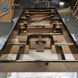 High End Custom Gold Stainless Steel Storage Rack Shelf For Garment Clothes Stainless Steel Metal Clothes Display Rack