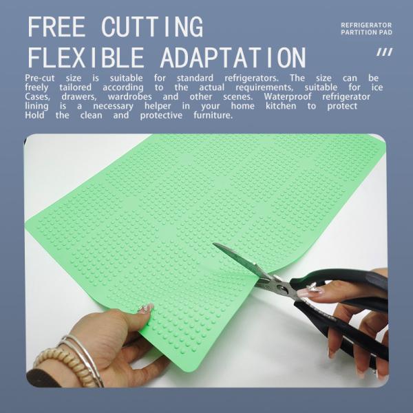 Reusable Silicone Refrigerator Liners Washable, Non-Slip Fridge Shelf Mats For Kitchen Organization, Waterproof & Oilproof Shelf Protectors For