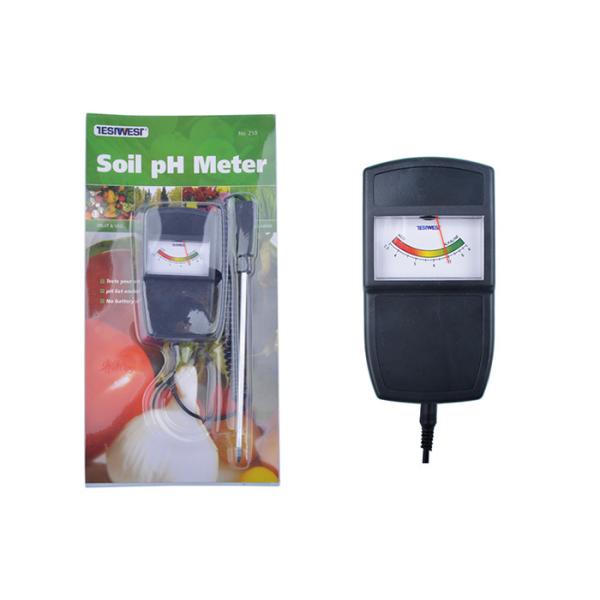 Farm Electronic Soil Ph Tester , Black Soil Analyzer Meter With 16cm Length Probe