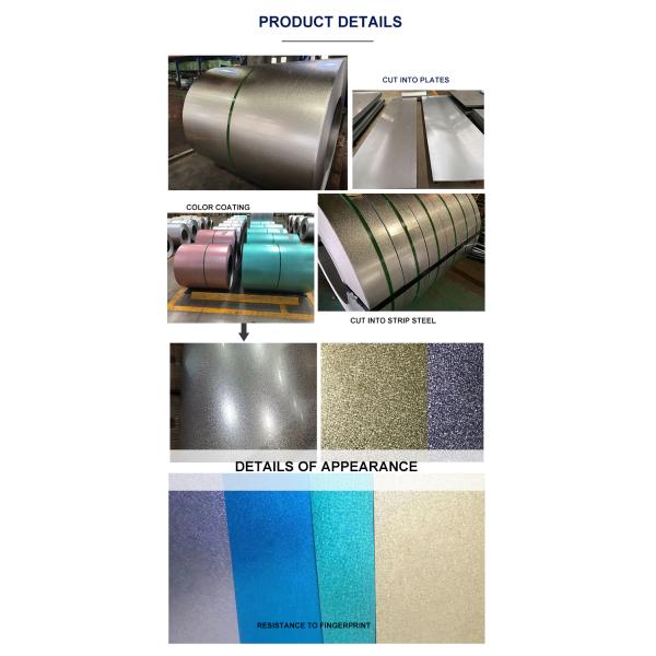 Galvalume Steel Coil Anti Finger/G550 Coil Aluzinc Zinc Aluminum Alloy Coated Steel for Making Container GS Certificate