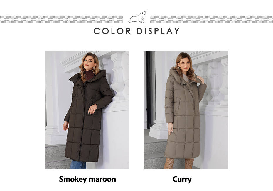 long women jacket, for cold winter coat, lower knees length, dark colours, Winter Warmth Guardian Self Heating Thickened Down / Cotton Jacket,