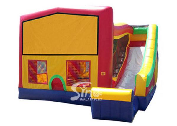 Quality PVC Tarpaulin Inflatable Bounce Houses With Slide Multifunctional for sale