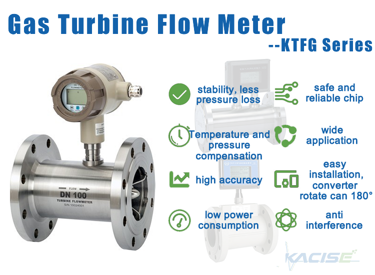 4-20mA Signal Output Gas Flowmeter Air Flow Meter Gas Turbine Flow Meter